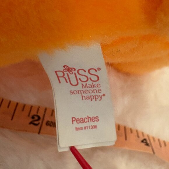 Russ Li'l Peepers Plush Orange/Purple Hippo Peaches 6in #11306 (SKU: 257TO) - Picture 5 of 8